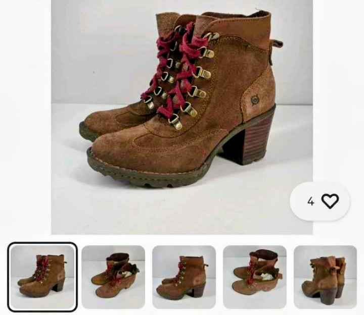 Born Ronnie Women’s US 8.5M Brown Suede Lace-Up Heeled Casual Boots W22444