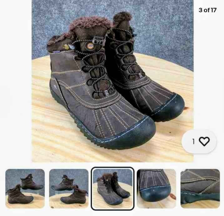 JBU Boots Womens 8.5M Pullman Winter Snow Brown Lace Up Casual Comfort JB15PLL34