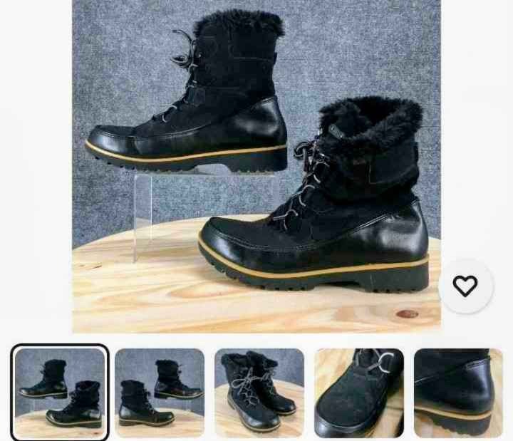 JBU by Jambu Winter Boots Womens 8.5M Bristol Lace Up Memory Foam Faux Fur Trim