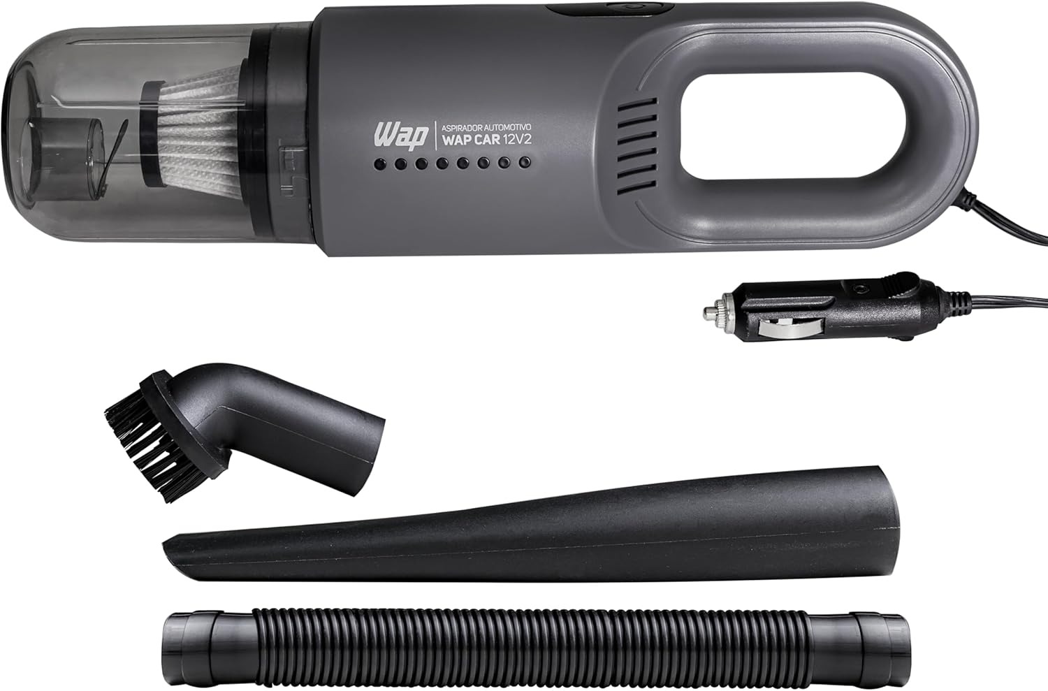 WAP Aspirador de Pó Automotivo CAR 12V2, Portátil, 420ml, com Recipiente Removível e Filtro Lavável, 180W 12VDC | Amazon.com.br