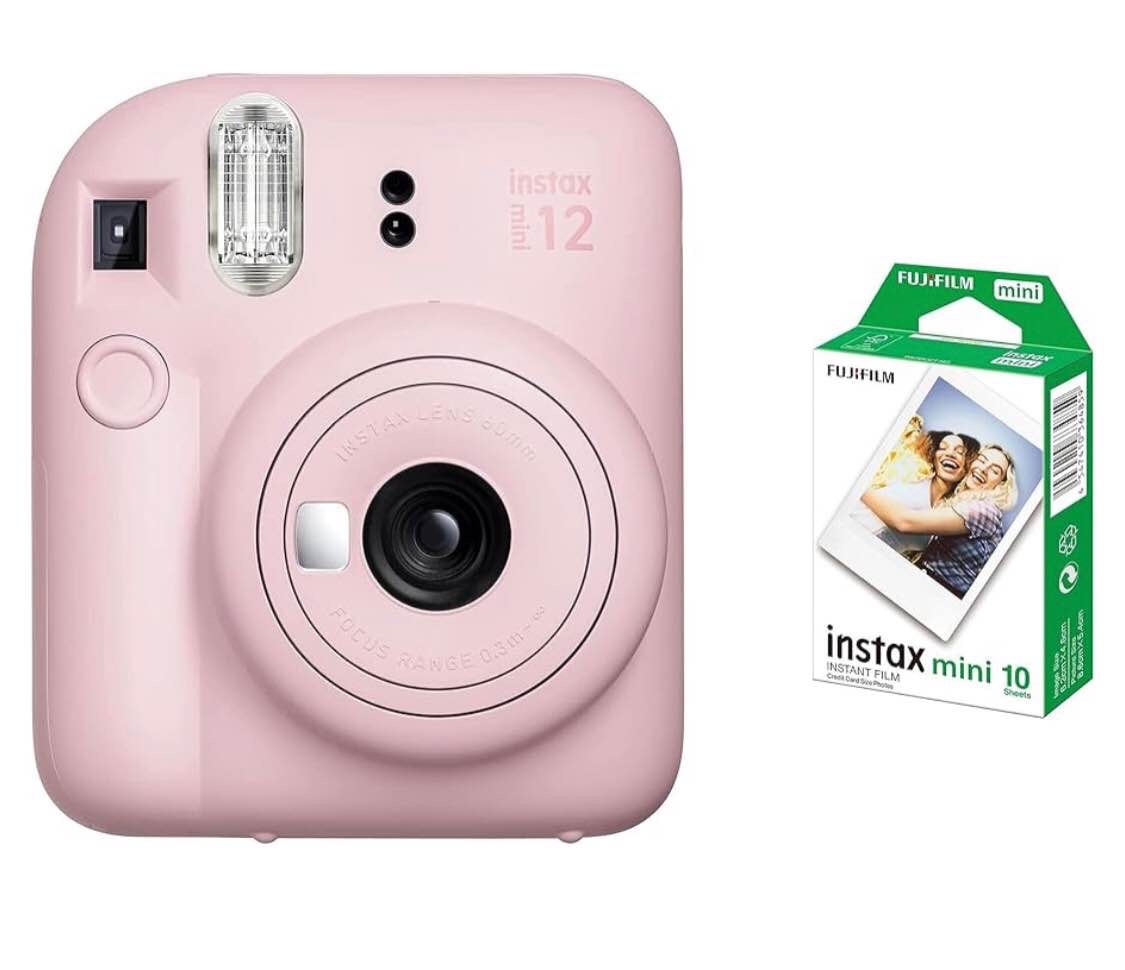 Pink polaroid camer