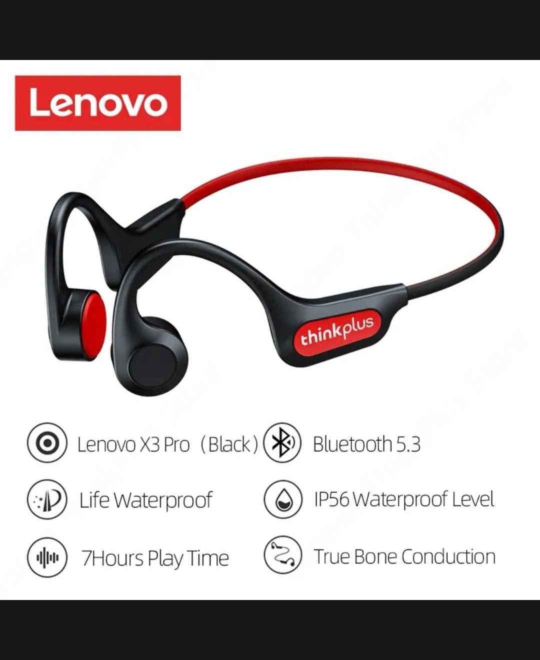 Lenovo X5 Bone Conduction Headphone IPX8 Waterproof For Sports Swimming Diving Outdoor Events With Micphone Built-in Storage 8G MP3 Music Player
