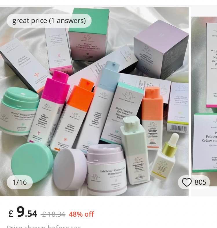 Drunk Elephant Face Skin Care Set Protini Beauty Cream Lala Retro Whipped Cream Virgin Marula Oil Serum Makeup Wholesale