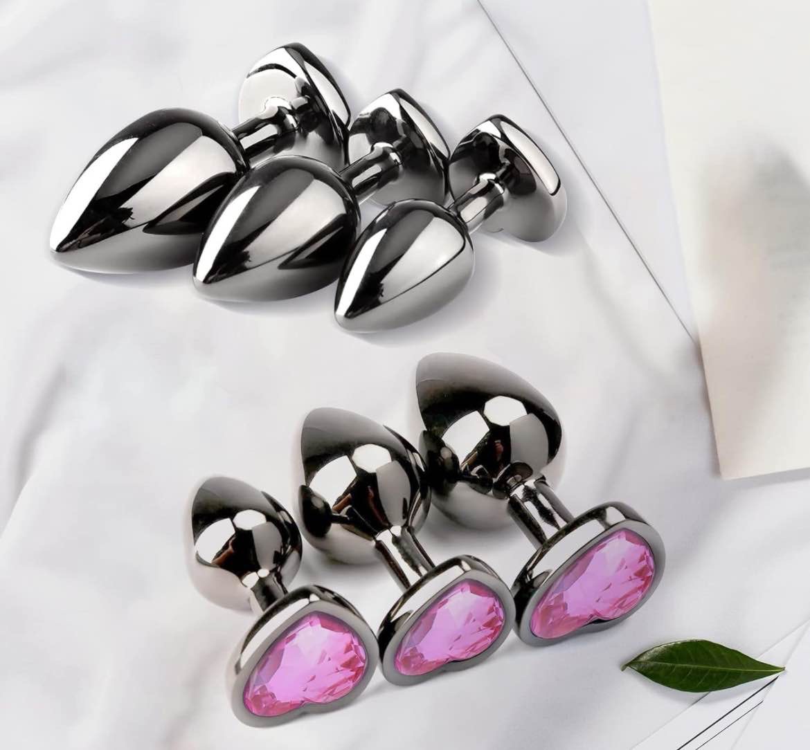 3Pcs Set Luxury Metal Butt Toys Heart Shaped Anal Trainer Jewel Butt Plug Kit S&amp;M Adult Gay Solo Sexxy Anus Anal Plugs Woman Men Sex Gifts Things for Beginners Couples Large/Medium/Small (Pink) : Amazon.co.uk: Health &amp; Personal Care