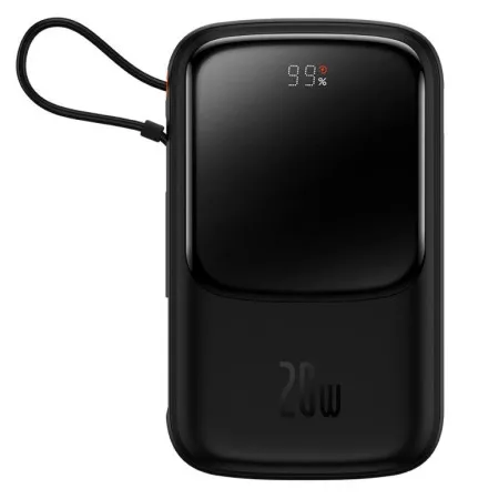 УМБ Baseus Q Pow Pro 20000mAh 20W 5A з технологією QC3.0+PD3.0 и iP кабелем 20W Чорний