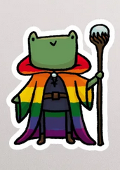 Ancient Frog Wizard Sticker