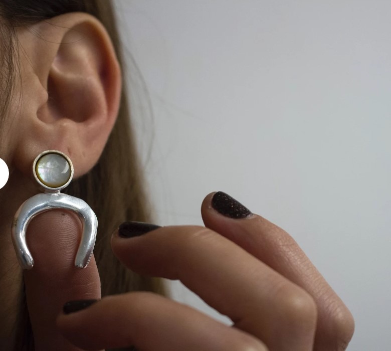 Abstract statement earrings
