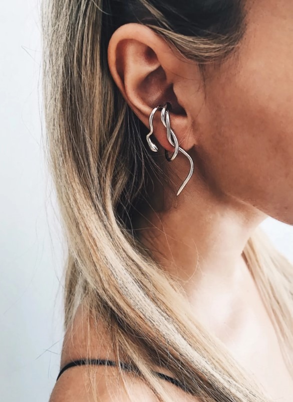 medusa serpent earrings