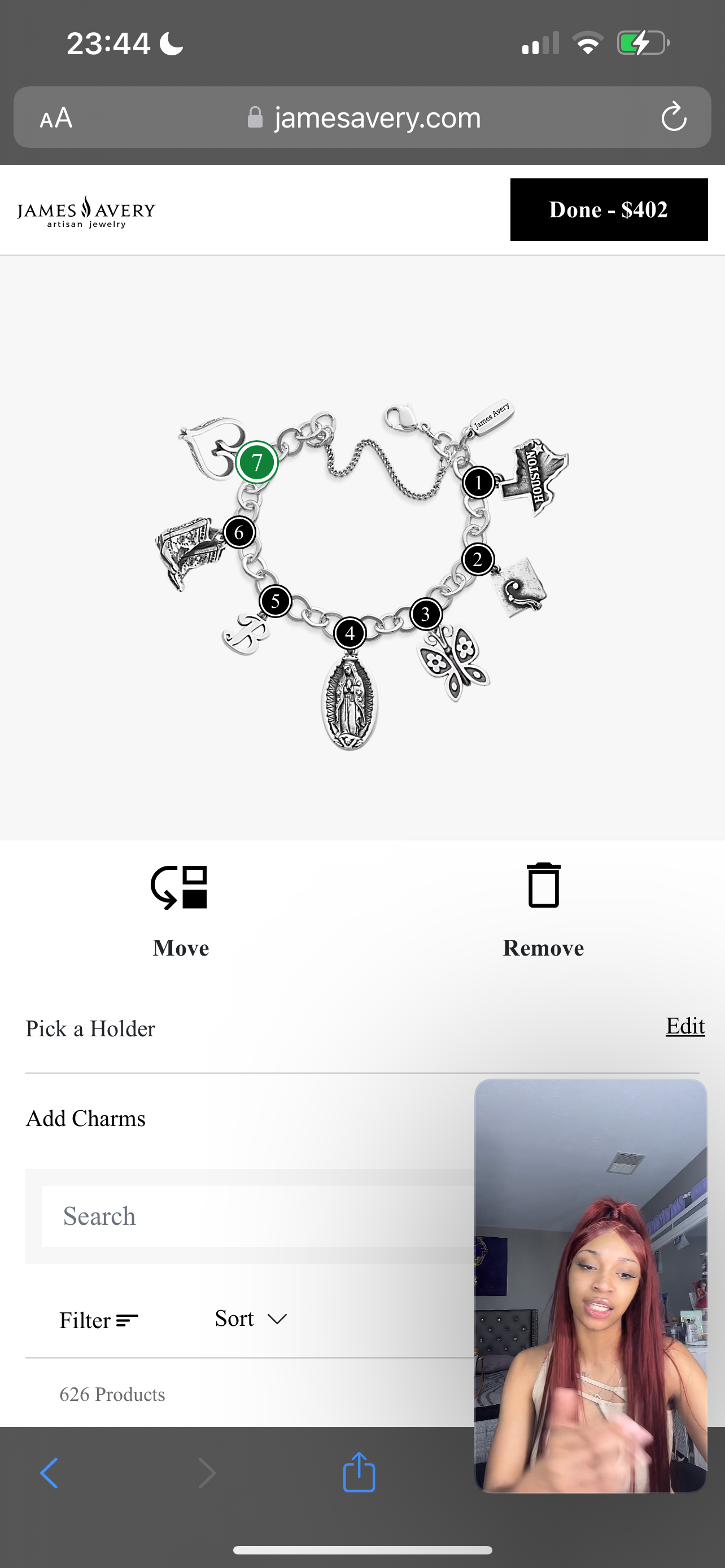 Forged Link Charm Bracelet