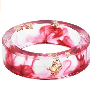 8mm Ocean Style Transparent Plastic Resin Wedding Band Cocktail Party Ring