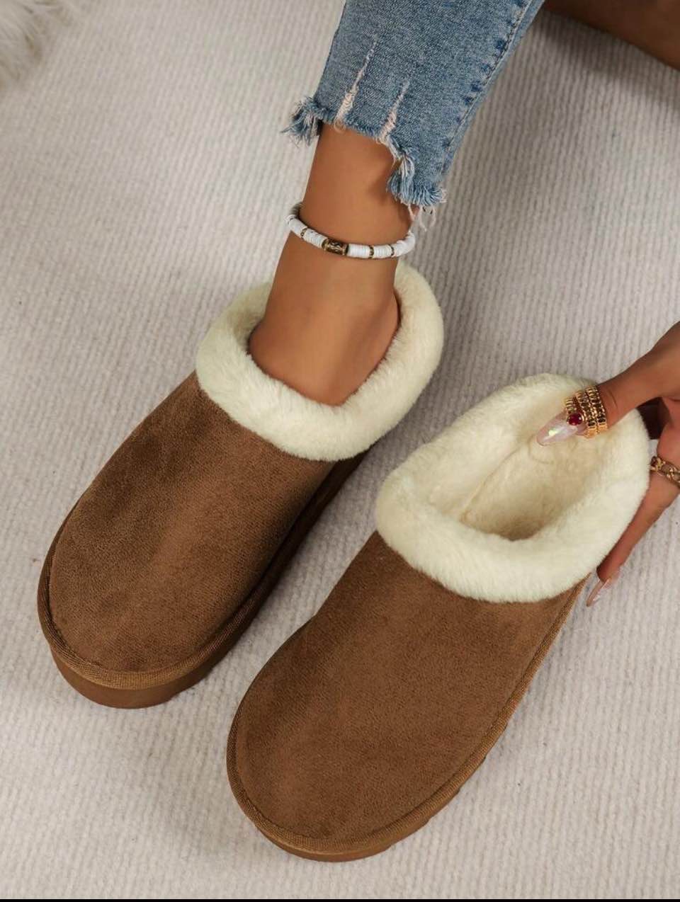 Autumn And Winter Slippers With Thick Soles, Non-slip, Comfortable, Indoor And Outdoor