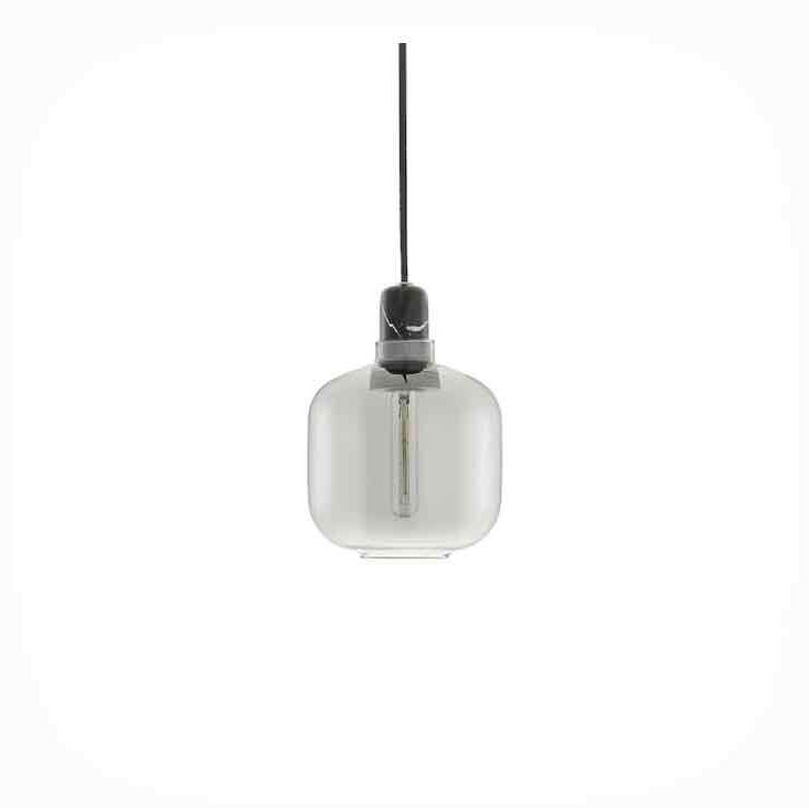 Amp Taklampe Small, Smoke/Black