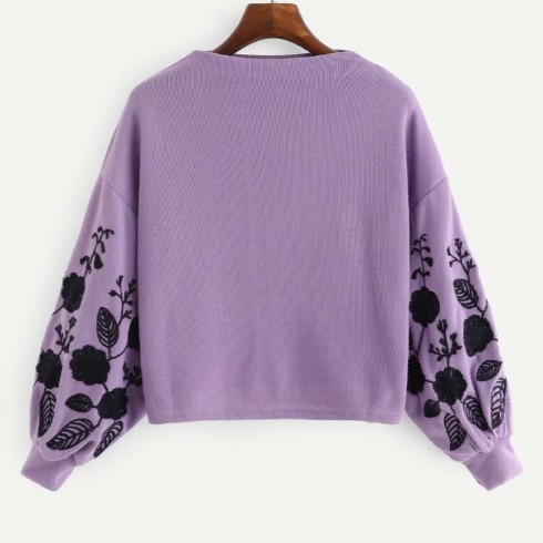 Floral Embroidered Sweatshirt