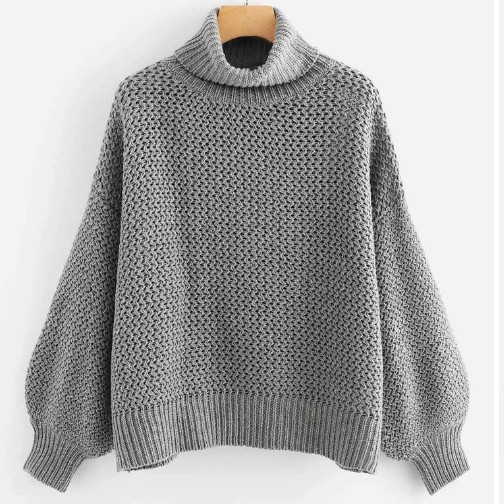 (Thrift) Bishop Sleeve Textured Sweater