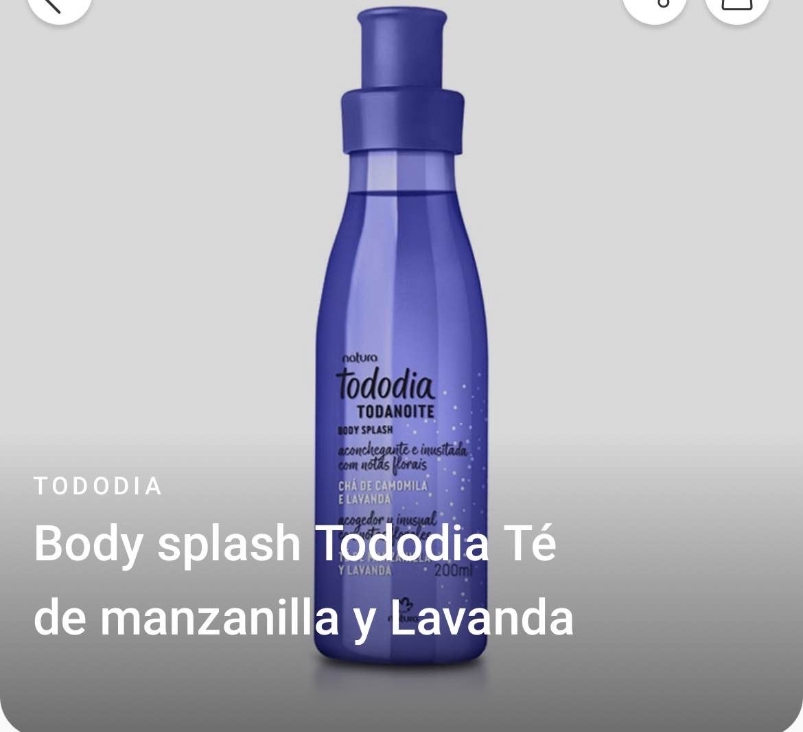 Body splash Tododia Té de manzanilla y Lavanda