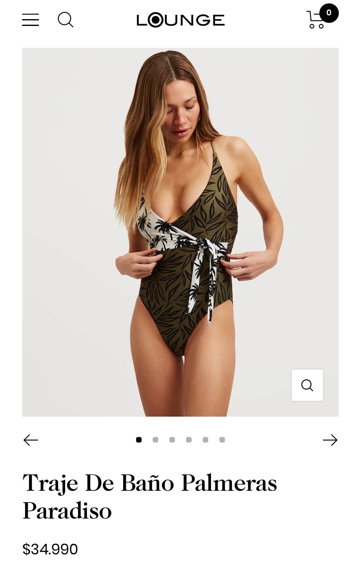 Traje De Baño Palmeras Paradiso talla M