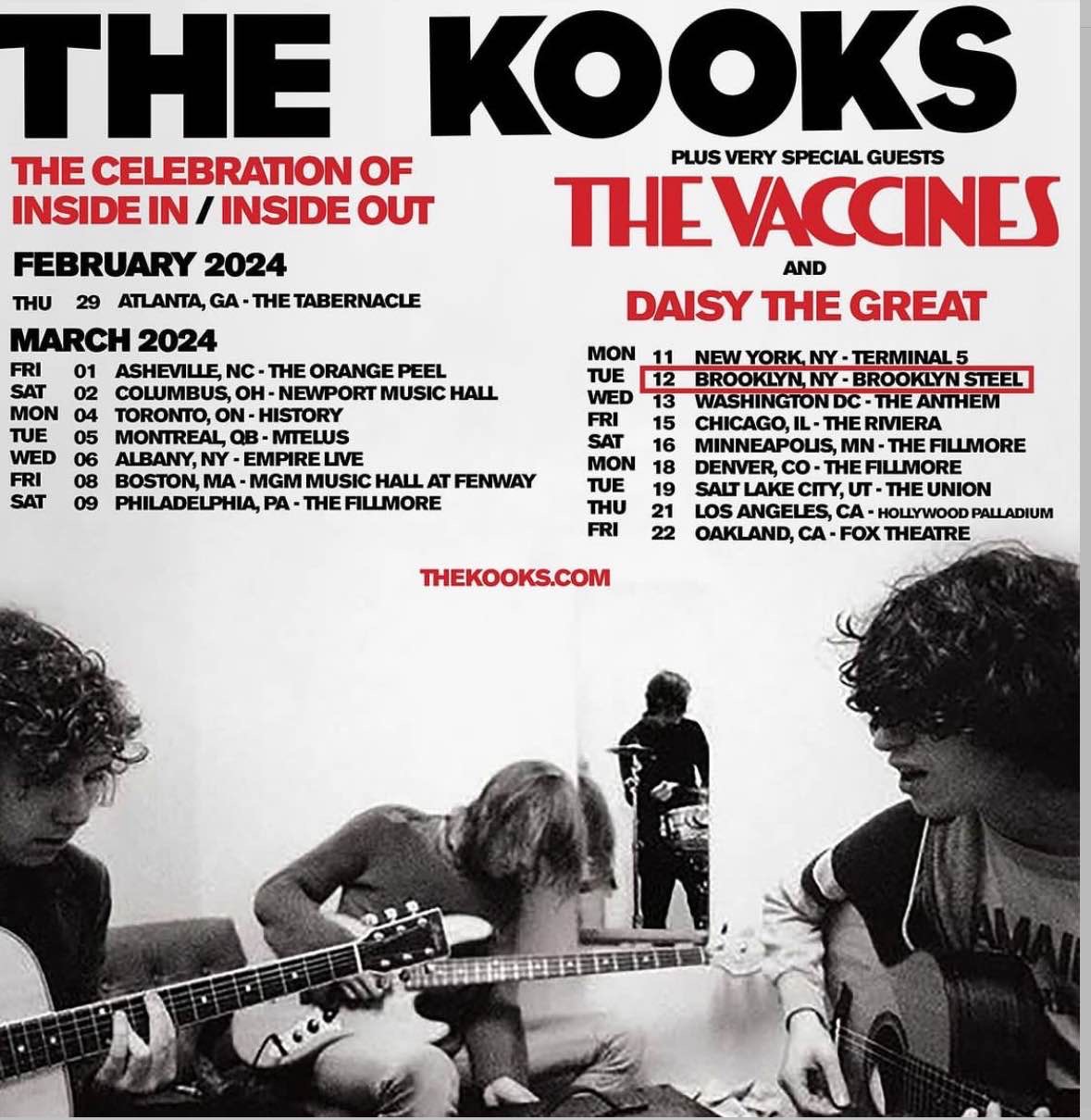 The Kooks • Mar 13, 2024 • 8:00 PM The Anthem, Washington, DC