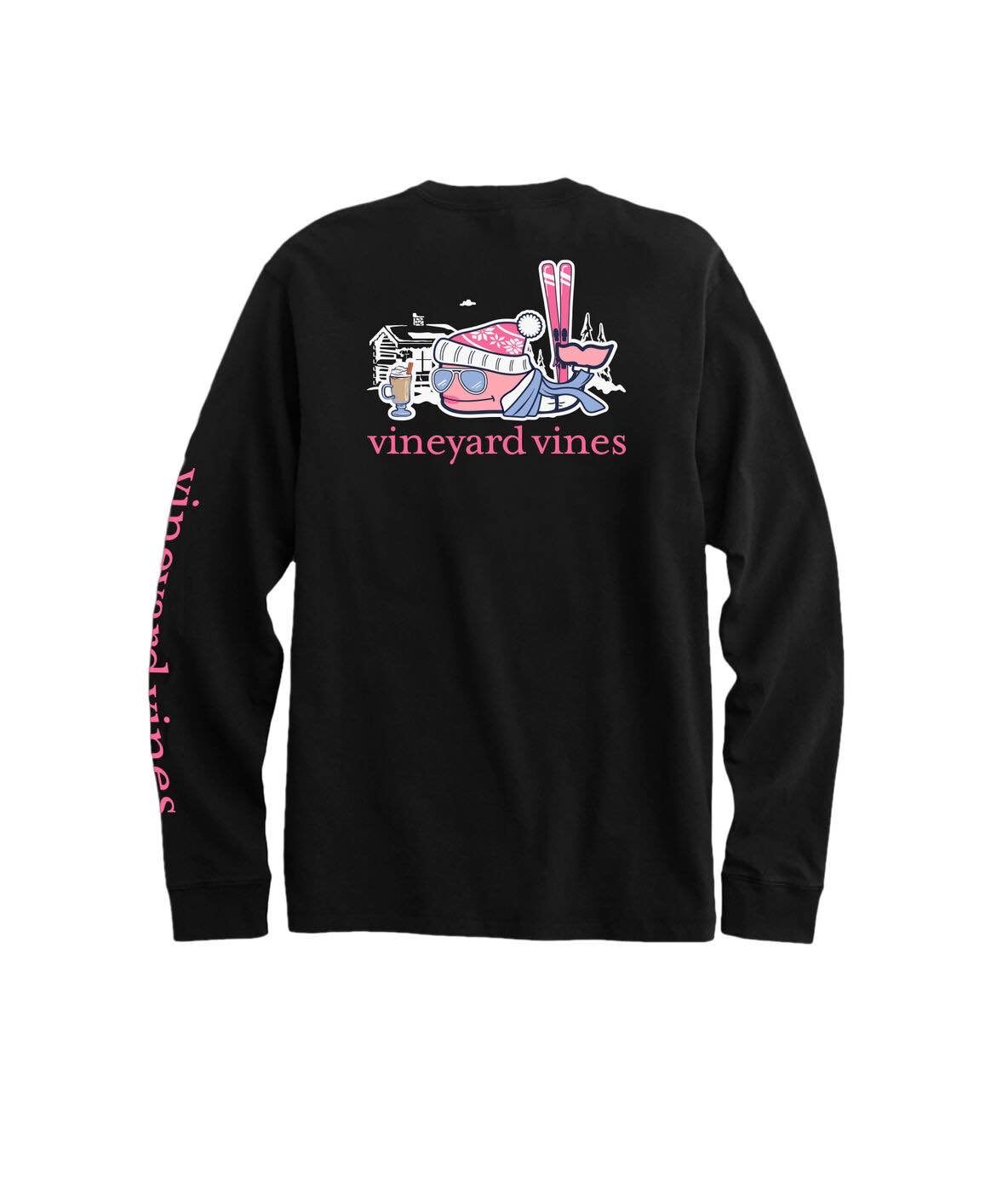 OUTLET Women's Ski Lodge Whale Long-Sleeve Pocket Tee