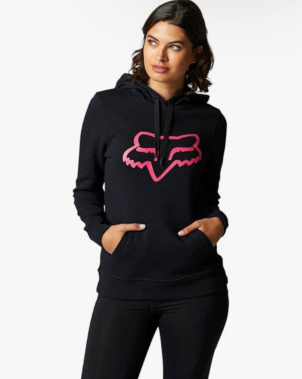 Womens Boundary Black/Pink Pullover Hoodie