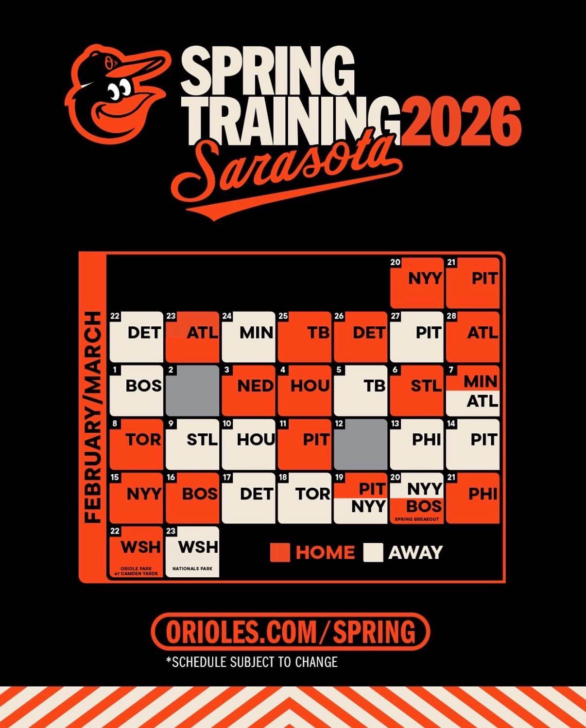 Tickets to Orioles Spring Training in Sarasota, FL March 7-14