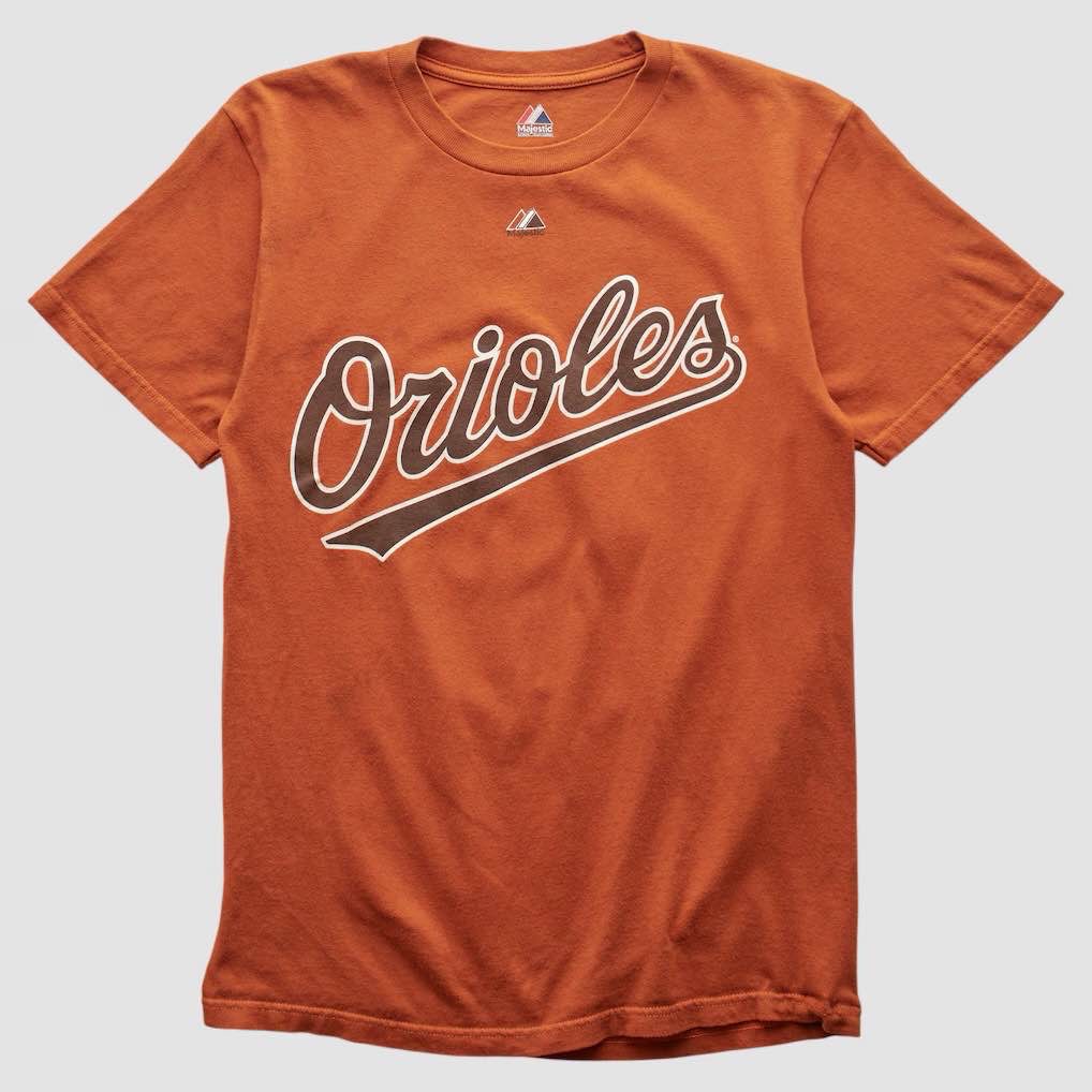Baltimore Orioles Majestic 2000s T-shirt - Orange - XS by Fanatics Real Vintage