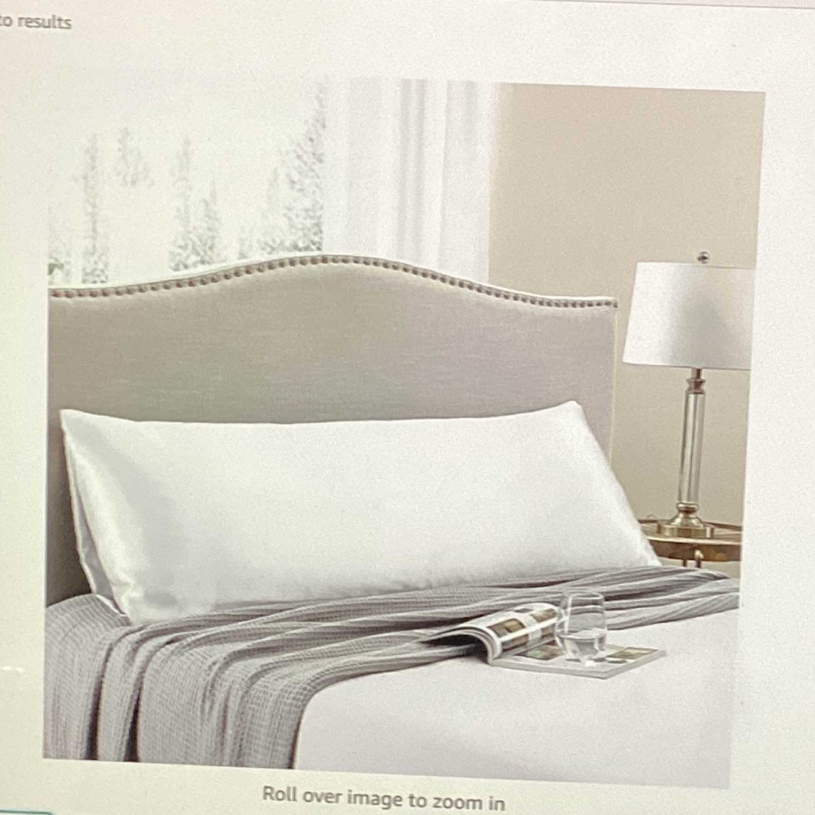 loves cabin, body pillow cover 20× 54 inches bleaching, white soft, satin body pillowcase with envelope closure, silky, slip body pillow pillowcases for hair and skin
