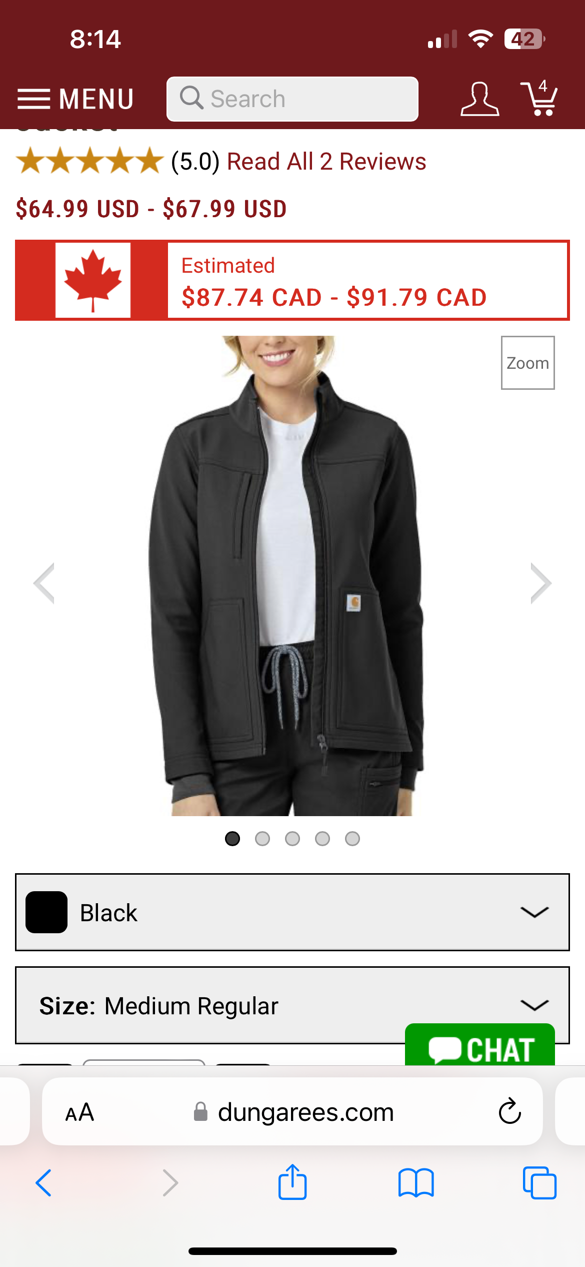 RUGGED FLEX® PEAK BONDED FLEECE SCRUB JACKET