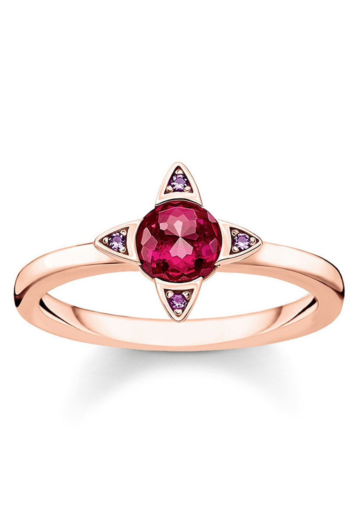 Ring colourful stones, rose-coloured