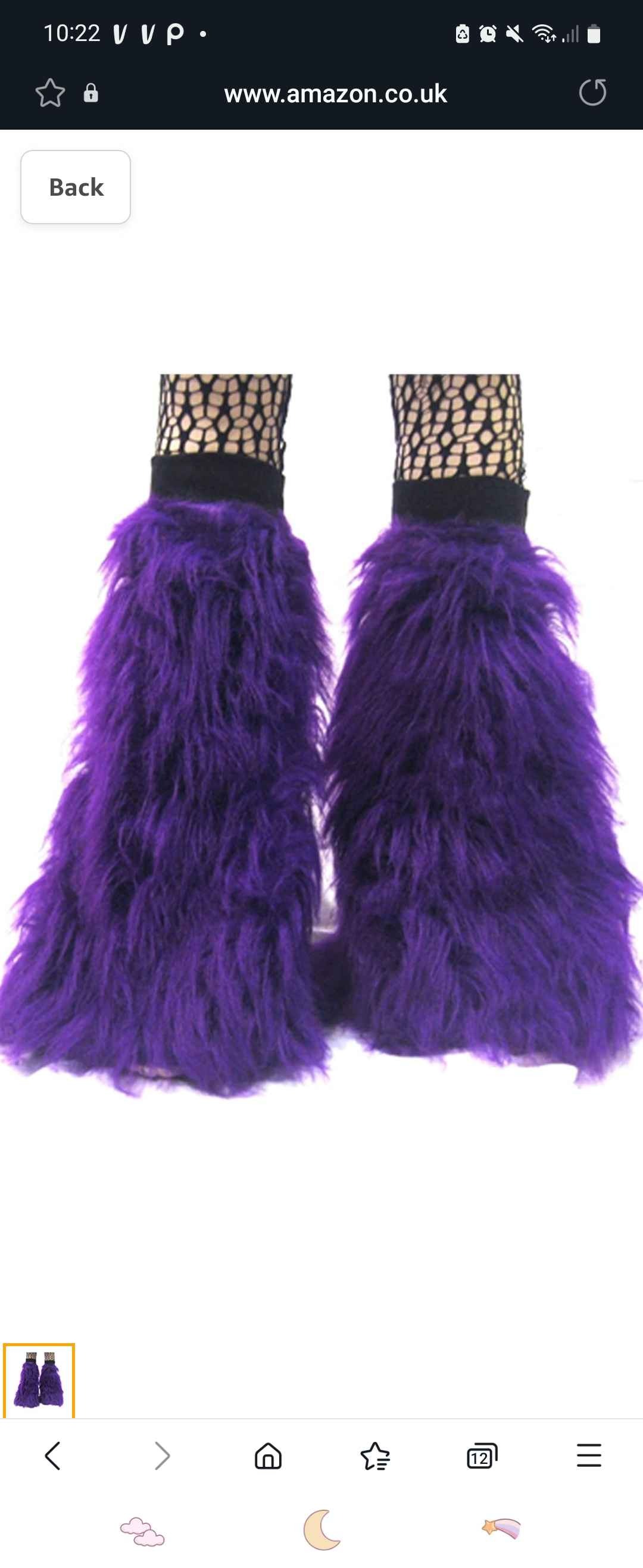Neon UV Fluffy Fur Legwarmers Boot Covers