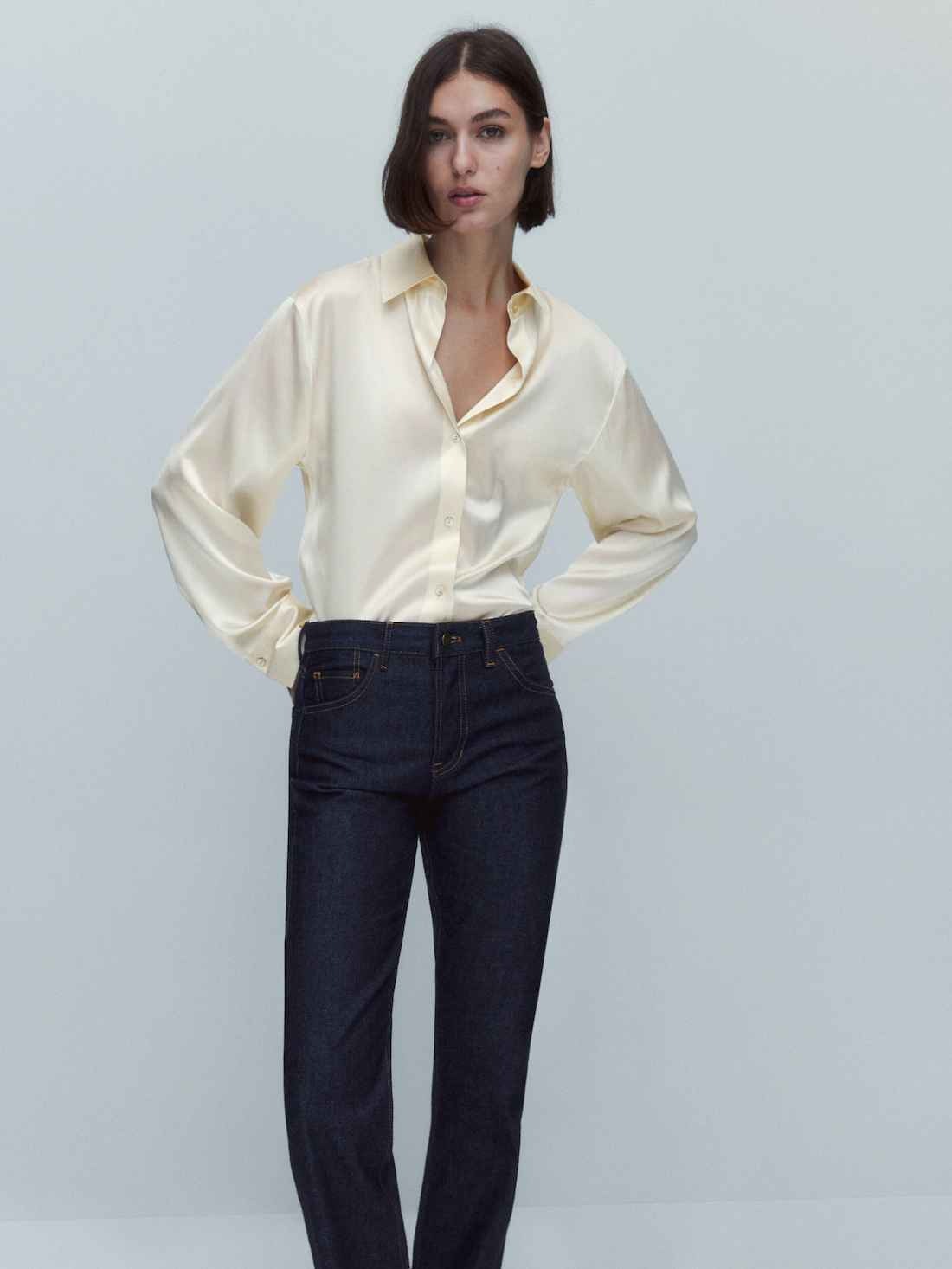 Massimo Dutti шелковая рубашка