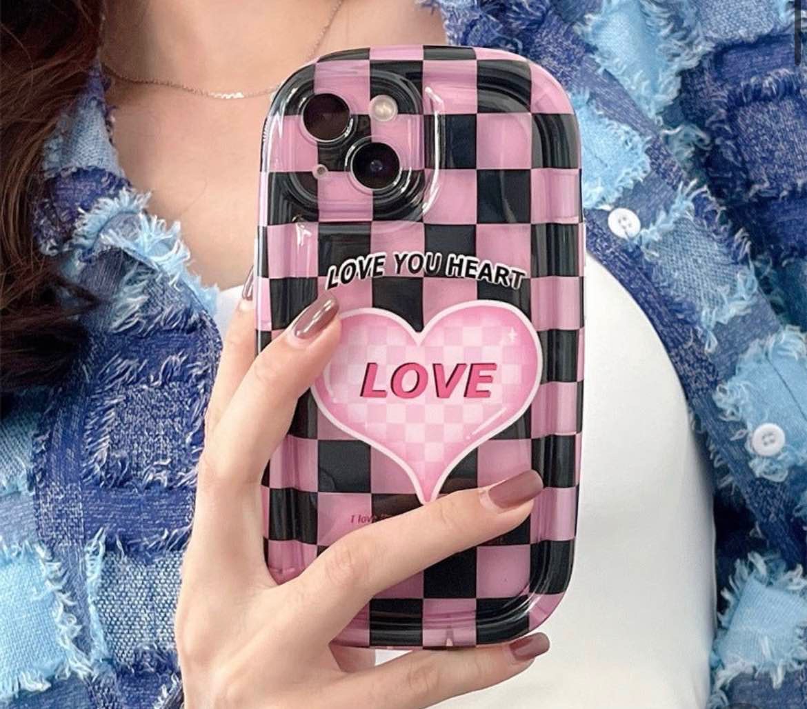 Pink Checkerboard Case