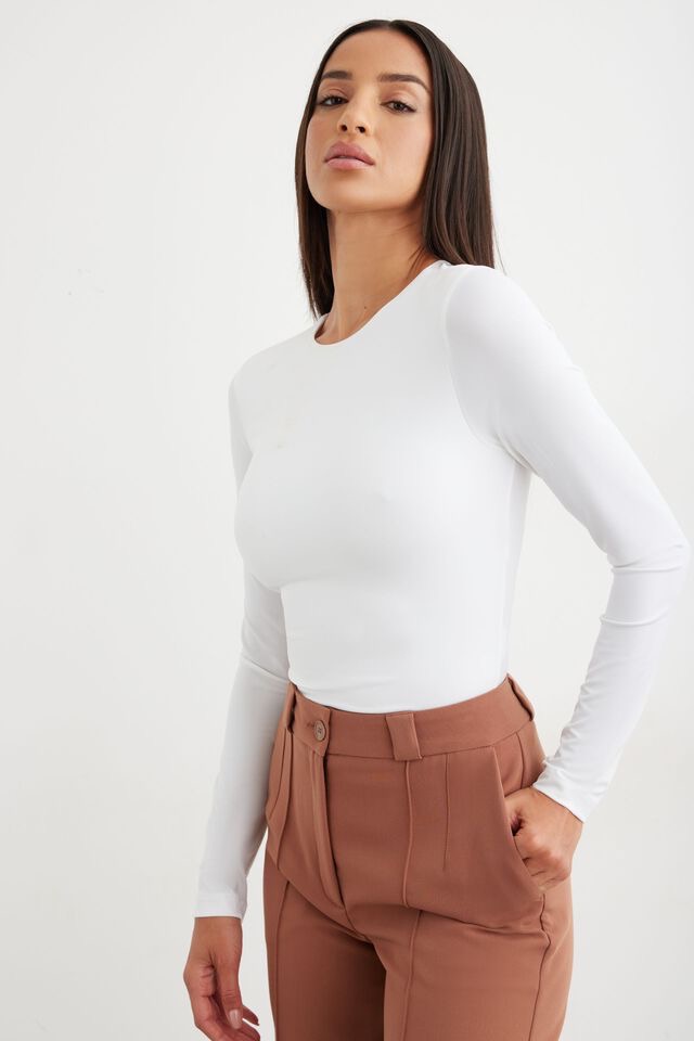 Tai Sculpt Long Sleeve Crew Neck Top