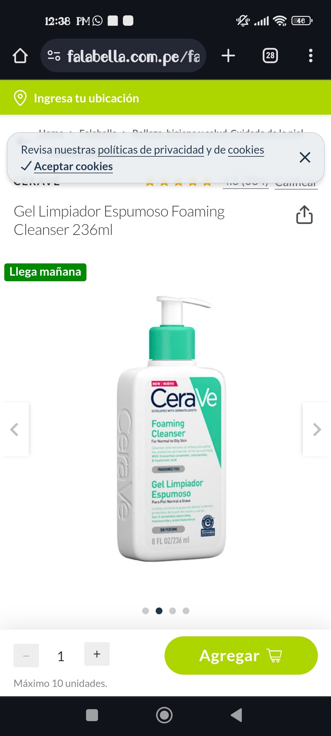 Gel Limpiador Espumoso Foaming Cleanser 236ml