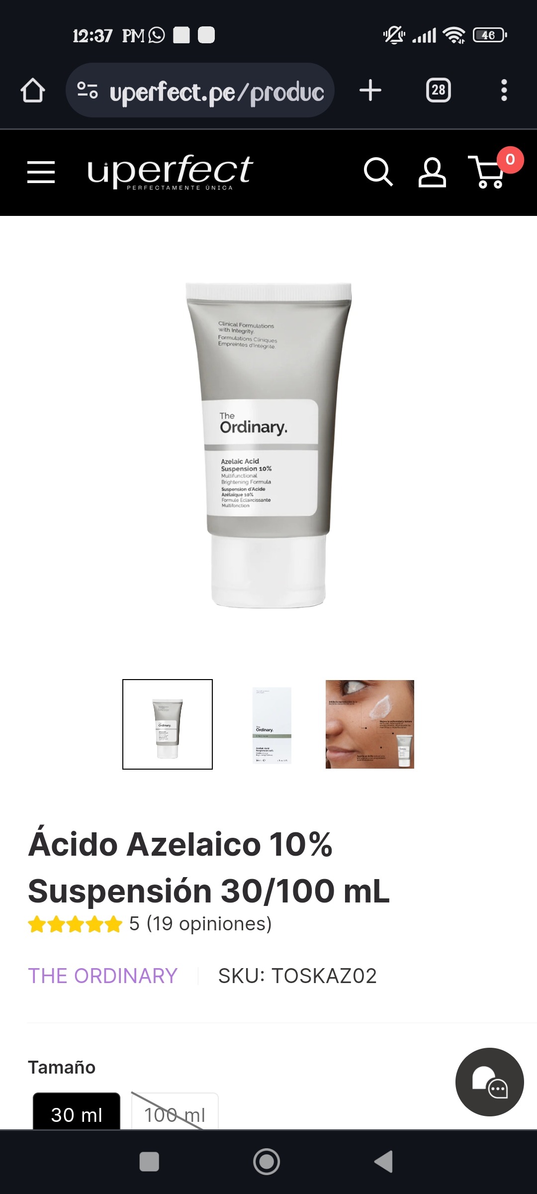 Ácido Azelaico 10% Suspensión 30/100 mL