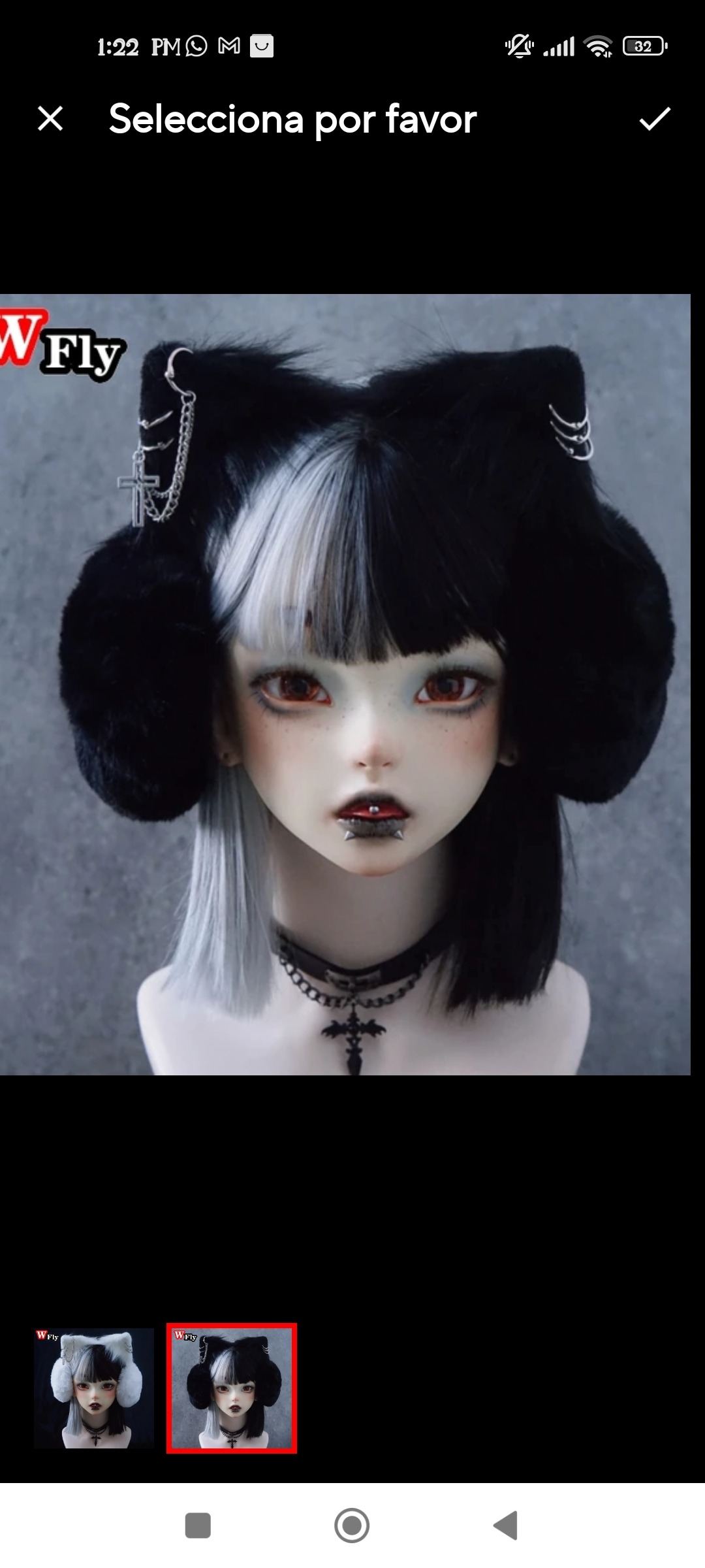 Y2K Women Girl Furry Heart hair clips Headdress Gothic Lolita Cross chain Pendant hair clips hairpin handmade Hair Accessories