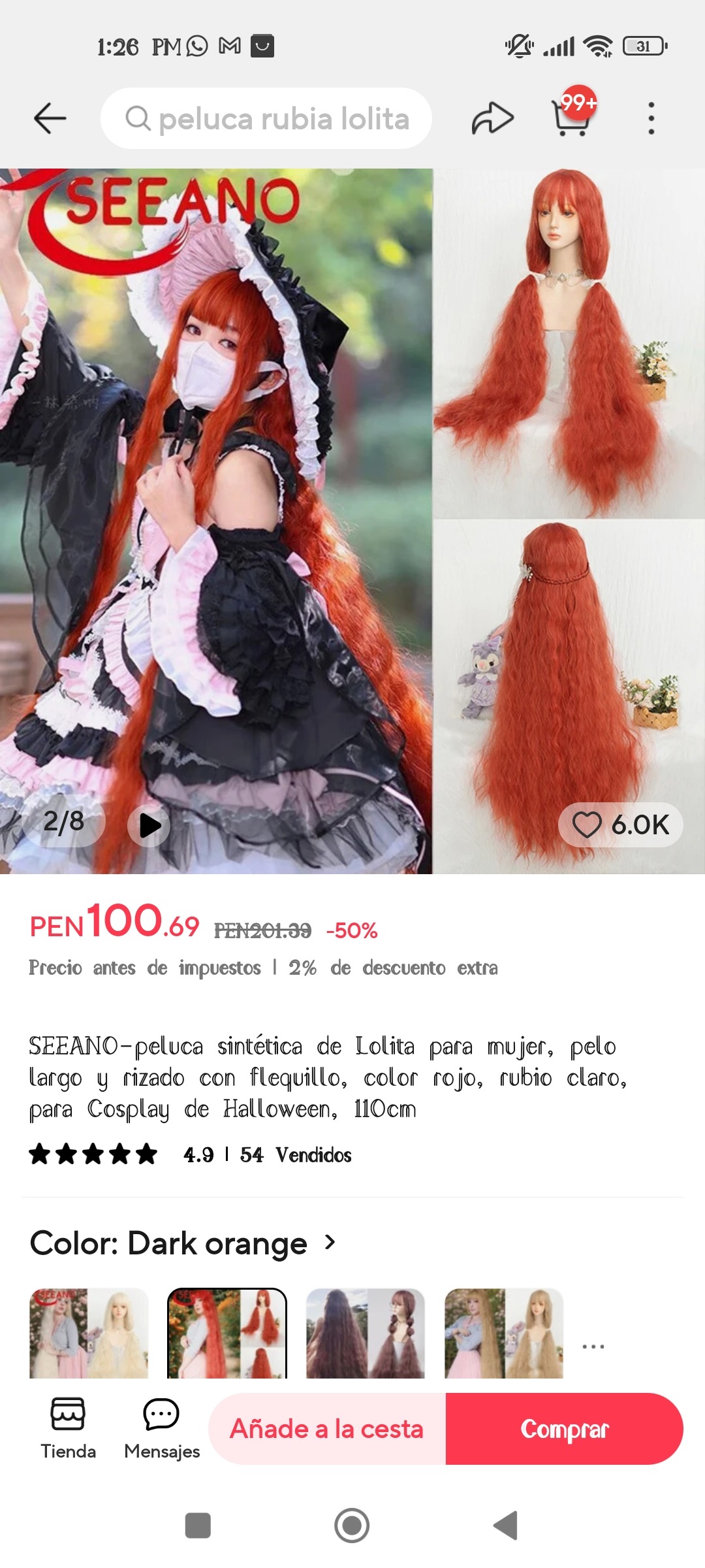 Extra Long Curly Synthetic Wig With Bangs