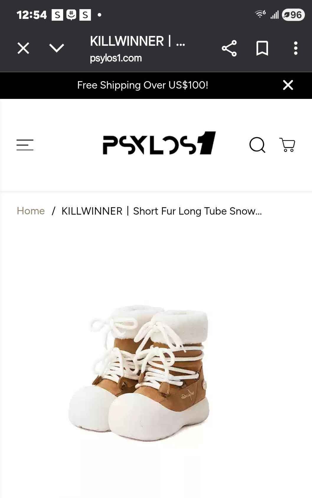 KILLWINNER丨Short Fur Long Tube Snow Boots - US 5 MEN/US 6.5 WOMEN UK 4 = IT 35 / Brown / Unisex