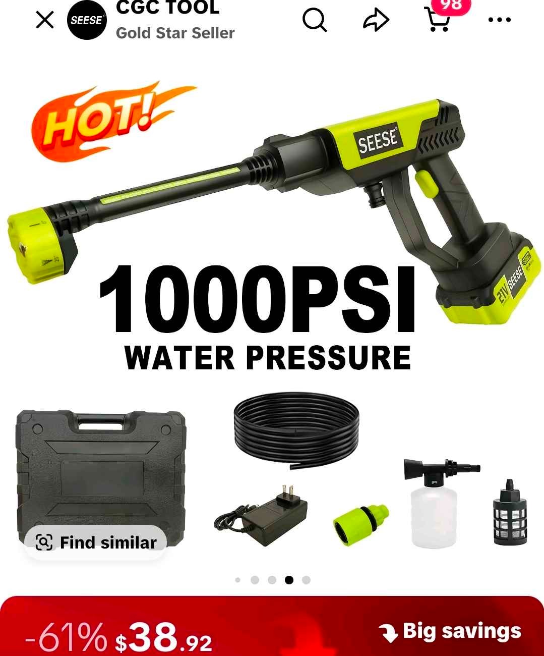 1000PSI WATER PRESSURE