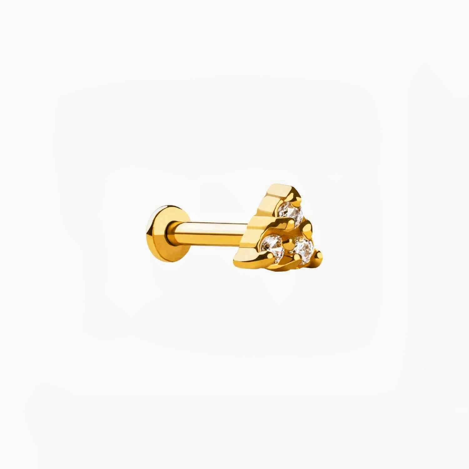 Jewel Pyramid Internal Threaded  Micro Labret