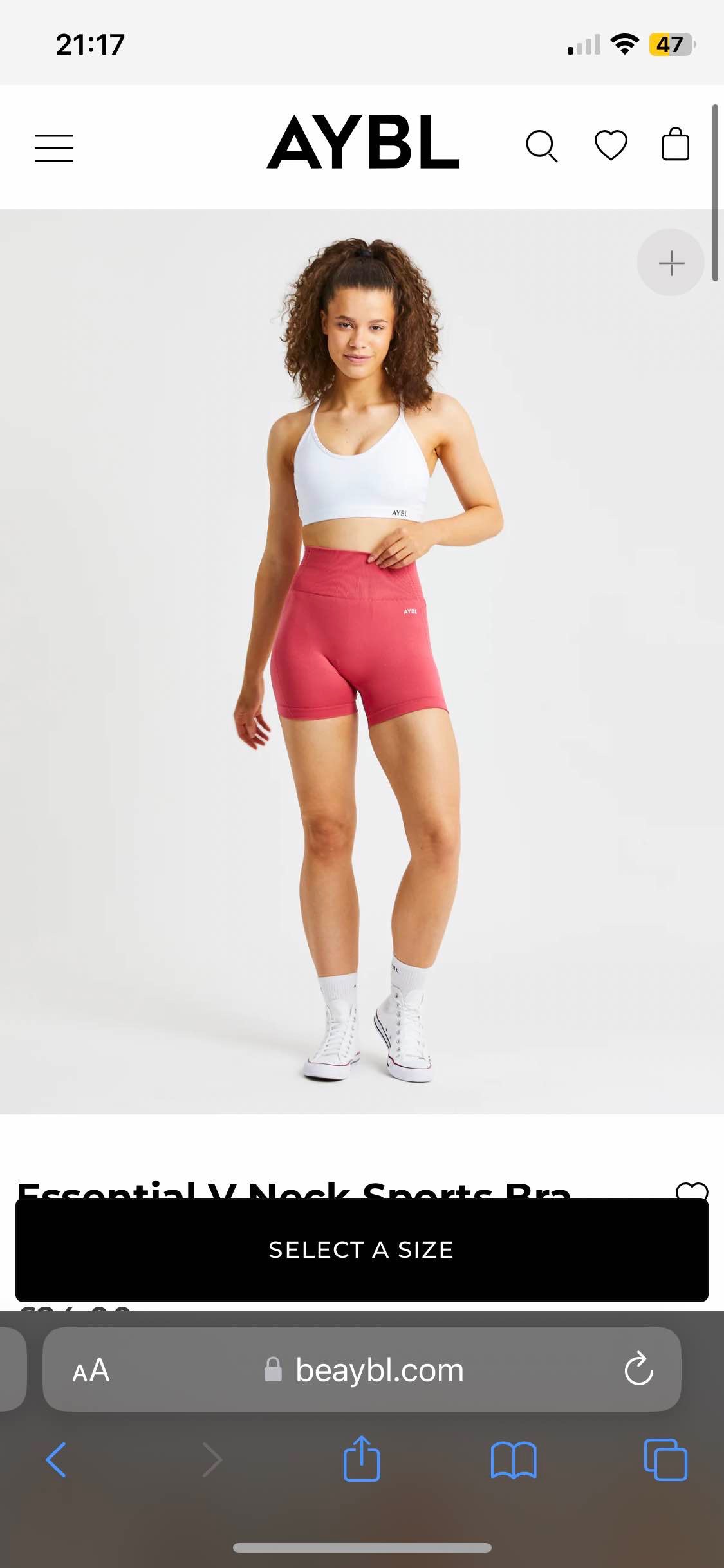 Essential V Neck Sports Bra