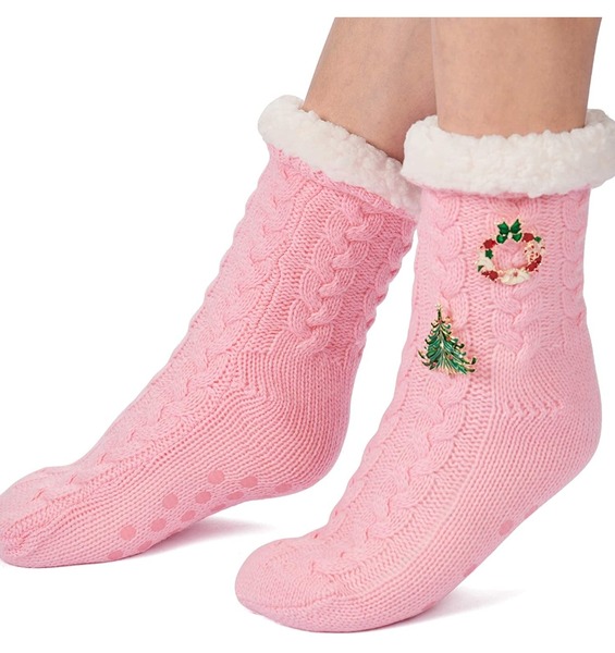 Women Sherpa Fluffy Fleece Socks, Increbible Soft Warm Cozy Fuzzy chrismas socks at Amazon Women’s Clothing store
