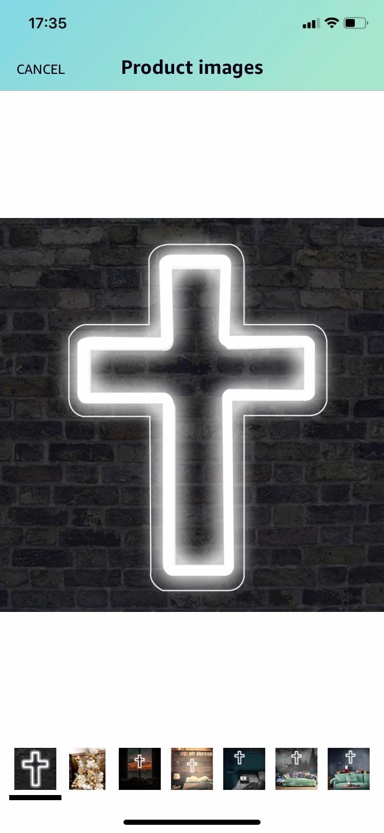 neon cross light