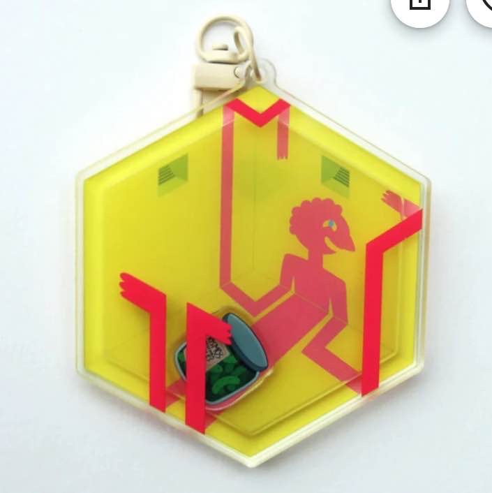 Adventure Time Prismo Shaker Charm Keychain