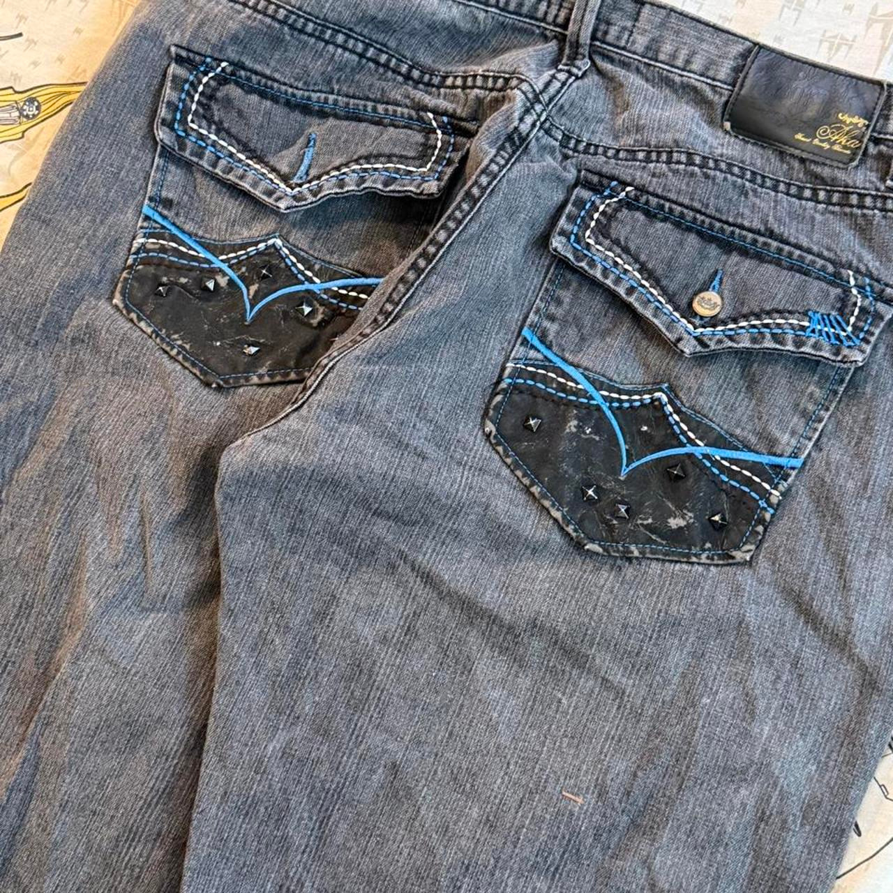 Akademiks Men's Black and Grey Jeans
