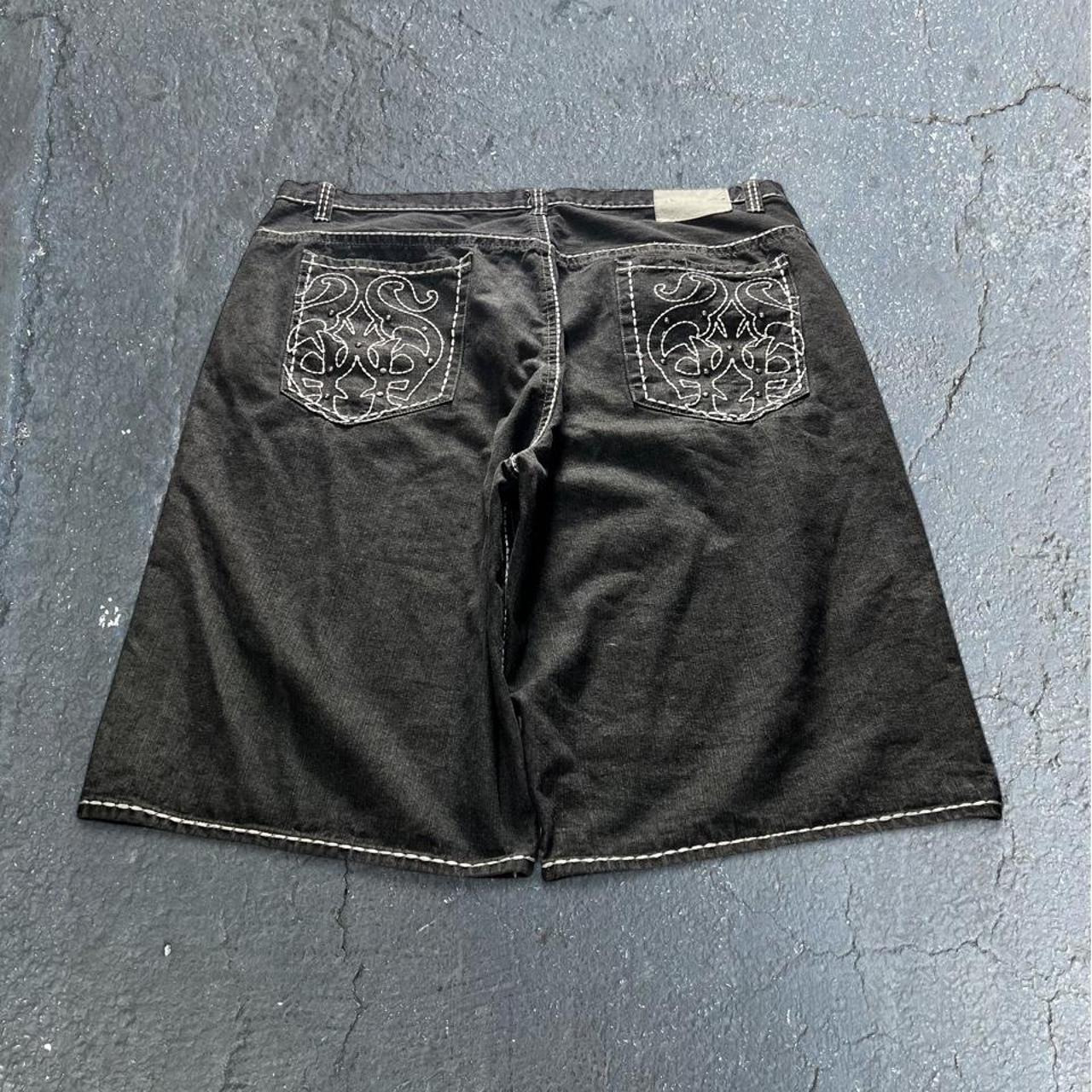 Southpole Men's Black and Grey Shorts