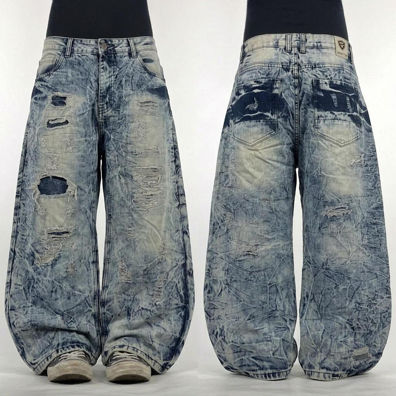 Men's Navy and Blue Jeans