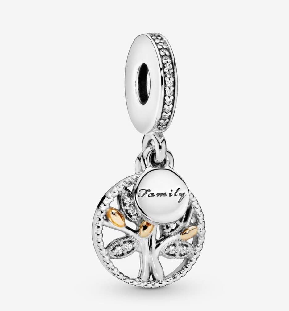 Sparkling Family Tree Dangle Charm