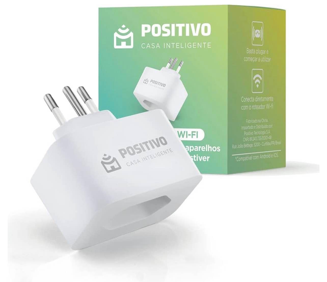 Smart Plug Wi-Fi 10A/1000W, Positivo Casa Inteligente, Ligue ou Desligue seus Eletrodom&eacute;sticos Atrav&eacute;s do Celular, Compat&iacute;vel com Alexa | Amazon.com.br