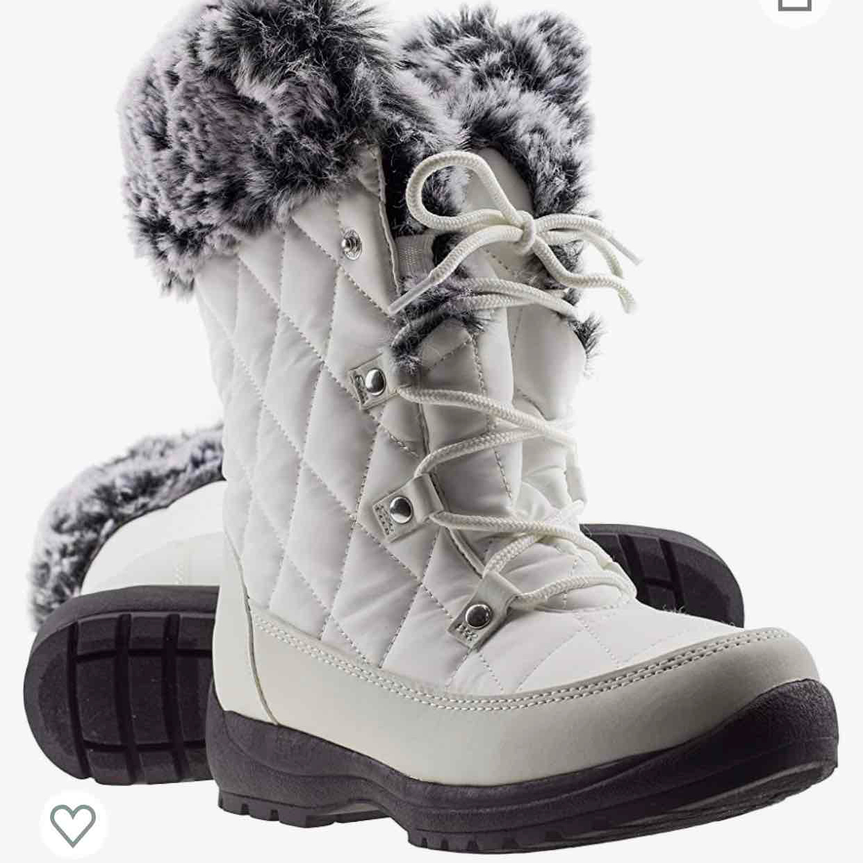ArcticShield Women's Anna Warm Waterproof Insulated Comfortable Memory Foam Fur Winter Snow Boots