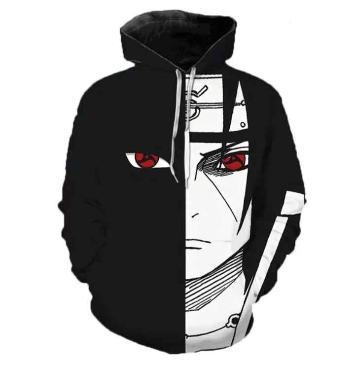 Harajuku Anime Hoodie Naruto Akaka Kashi 3D Printing Pullover Sweatshirt
